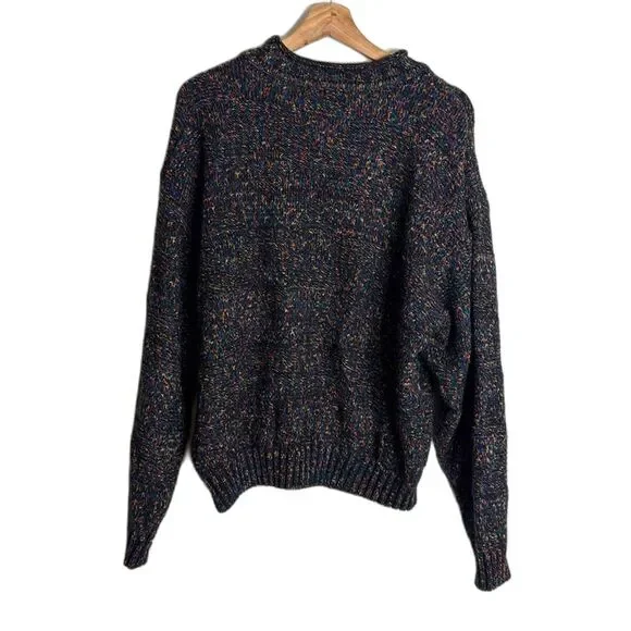 Vtg Barnes storm Multicolor Knit wool alpaca mohair blend Men's Sweater size M - Picture 9 of 9
